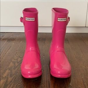 Pink Hunter Rain Boots (short)